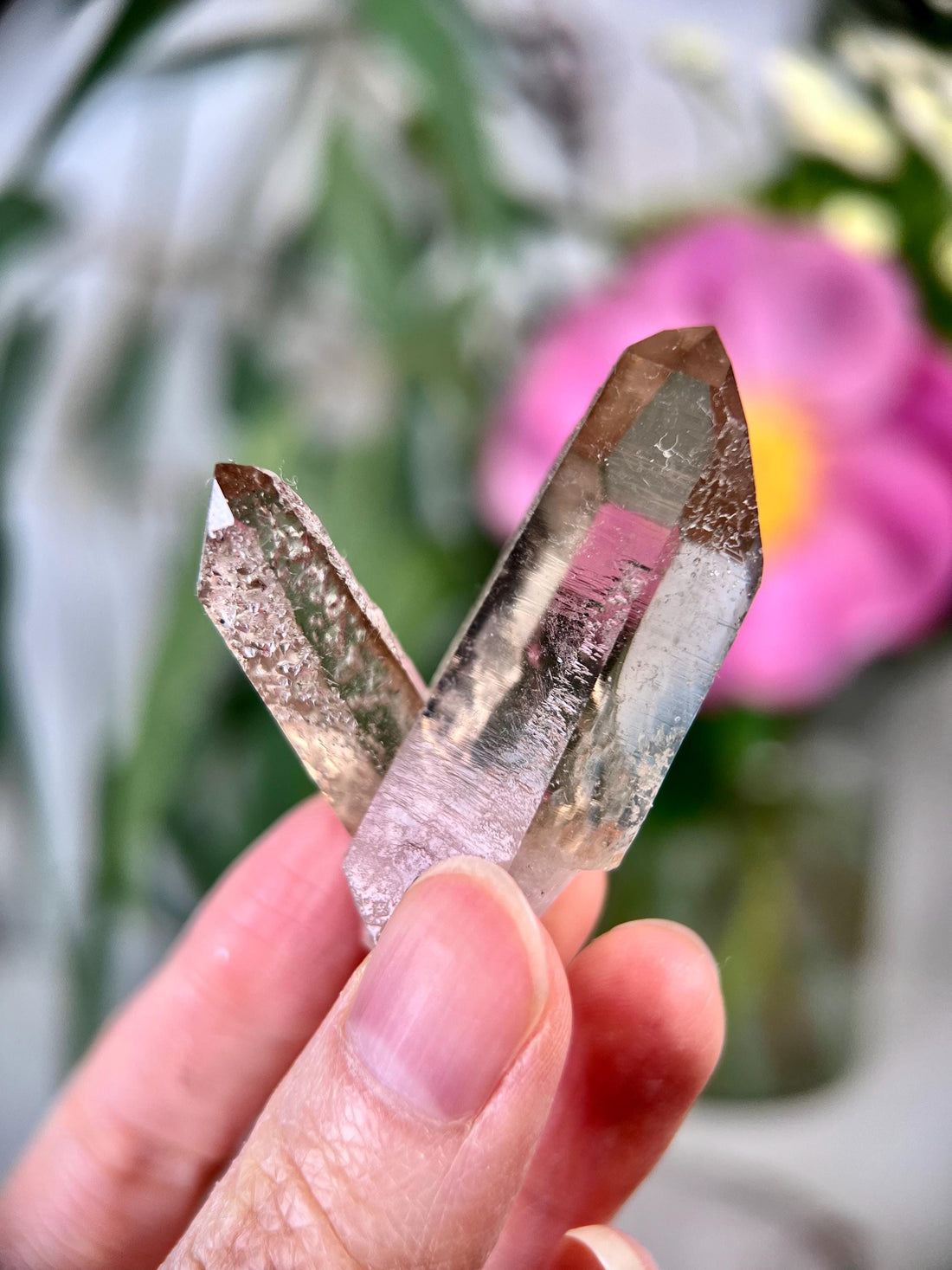 Grade AA+ Natural Etched Smoky Quartz Cluster from Bahia, Brazil SCC24, 28g