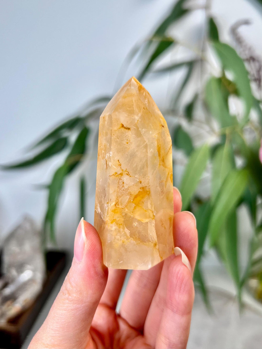Grade AAA Golden Healer Tower - Natural Hematoid Quartz for Ultimate Healing, Abundance, and High Energy Frequency GHC41, 99g