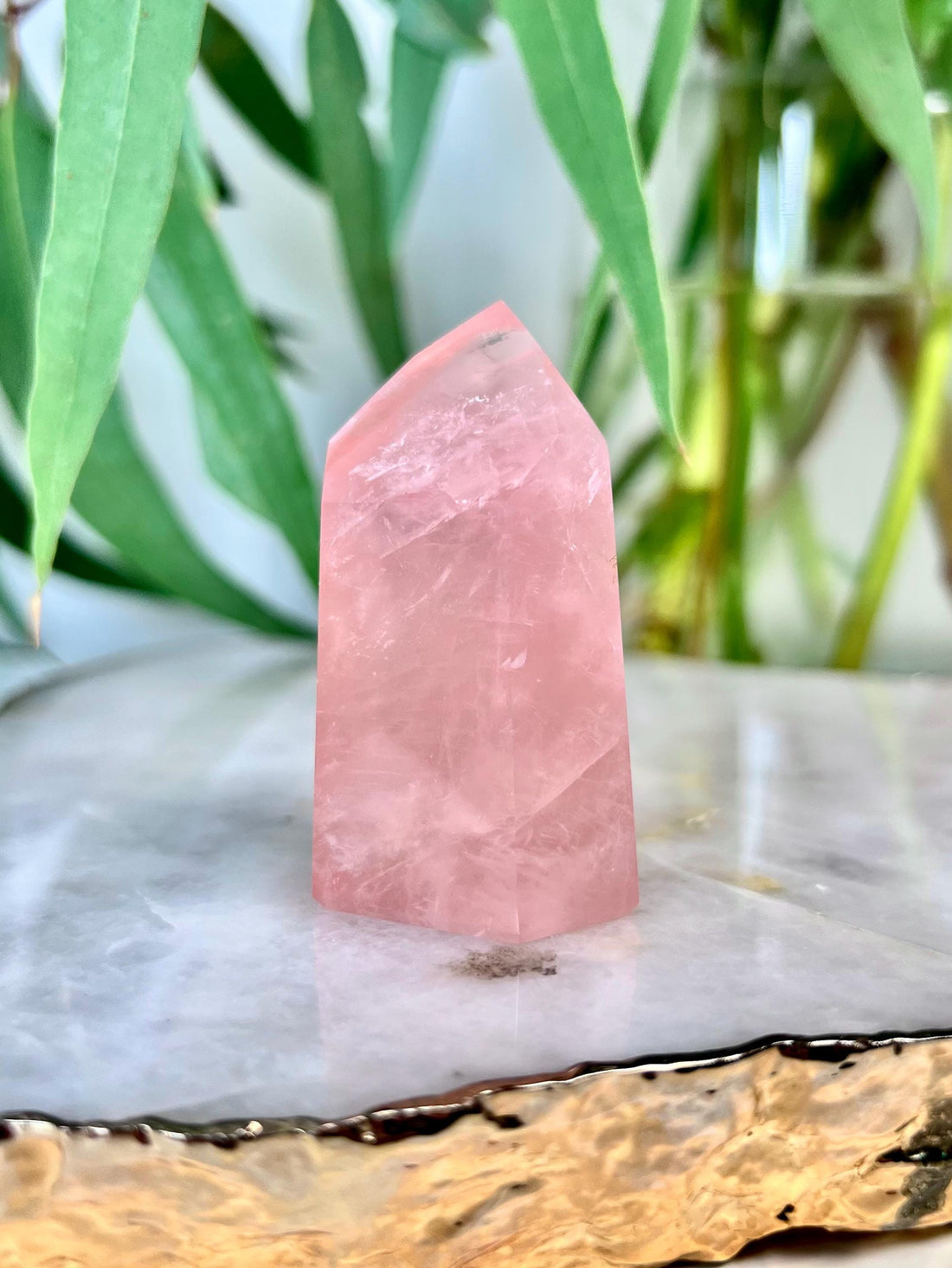 Grade AAA Natural Rose Quartz Tower – Emotional Healing & Self-Love Crystal, from Bahia, Brazil RC02, 85g