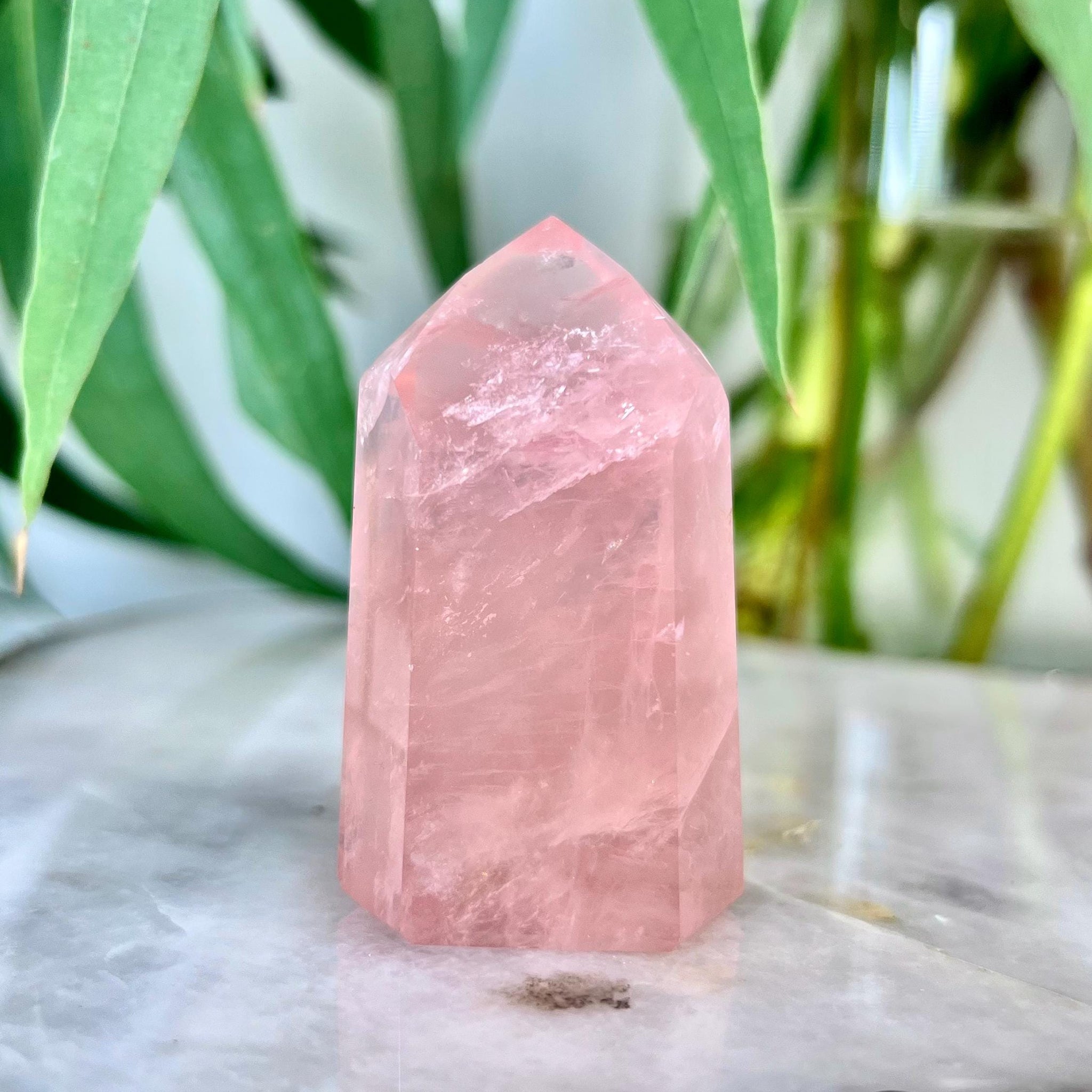 Grade AAA Natural Rose Quartz Tower – Emotional Healing & Self-Love Crystal, from Bahia, Brazil RC02, 85g