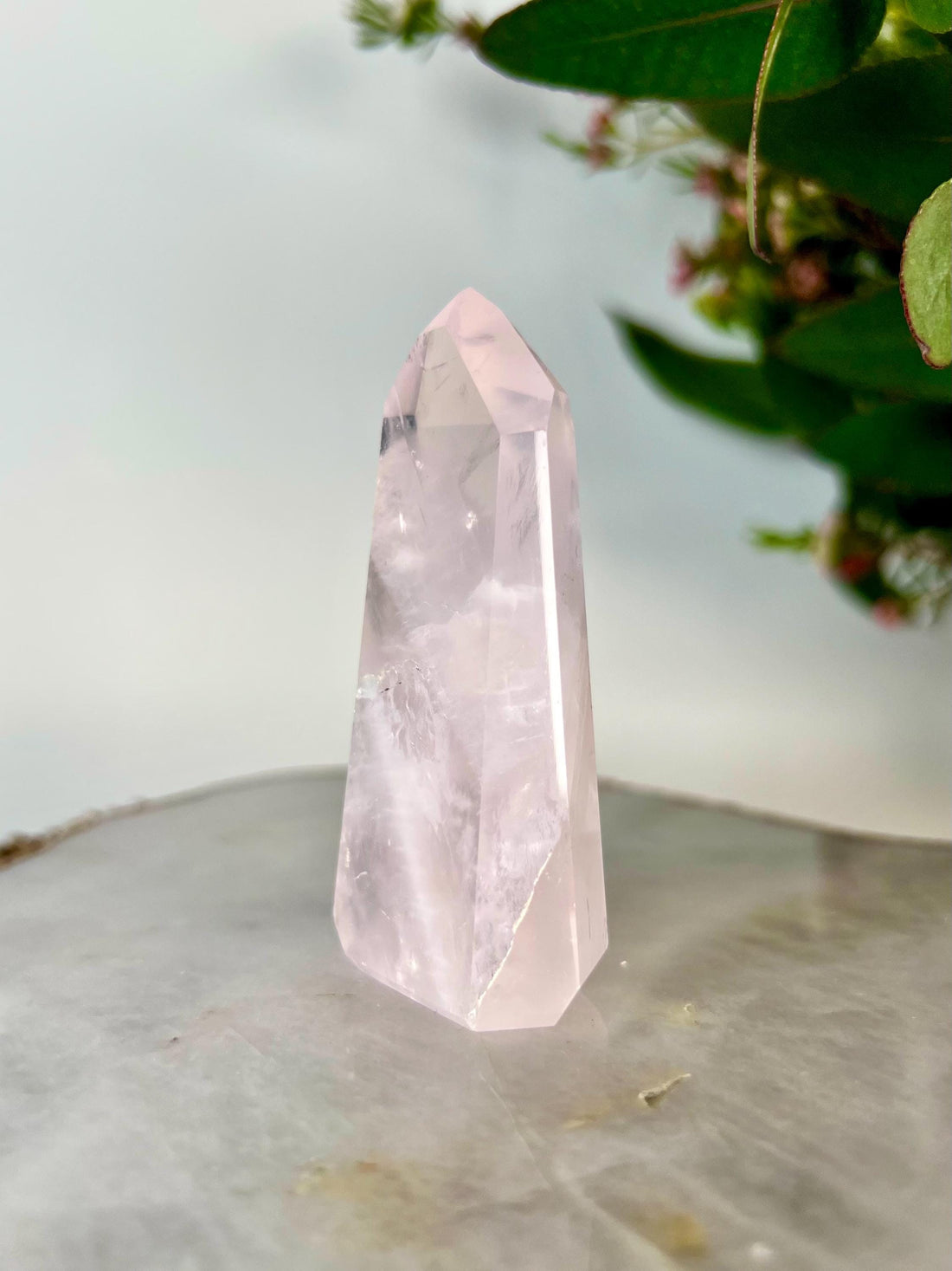 Grade AA Natural Rose Quartz Tower – Emotional Healing & Self-Love Crystal, from Bahia, Brazil RC08, 94g