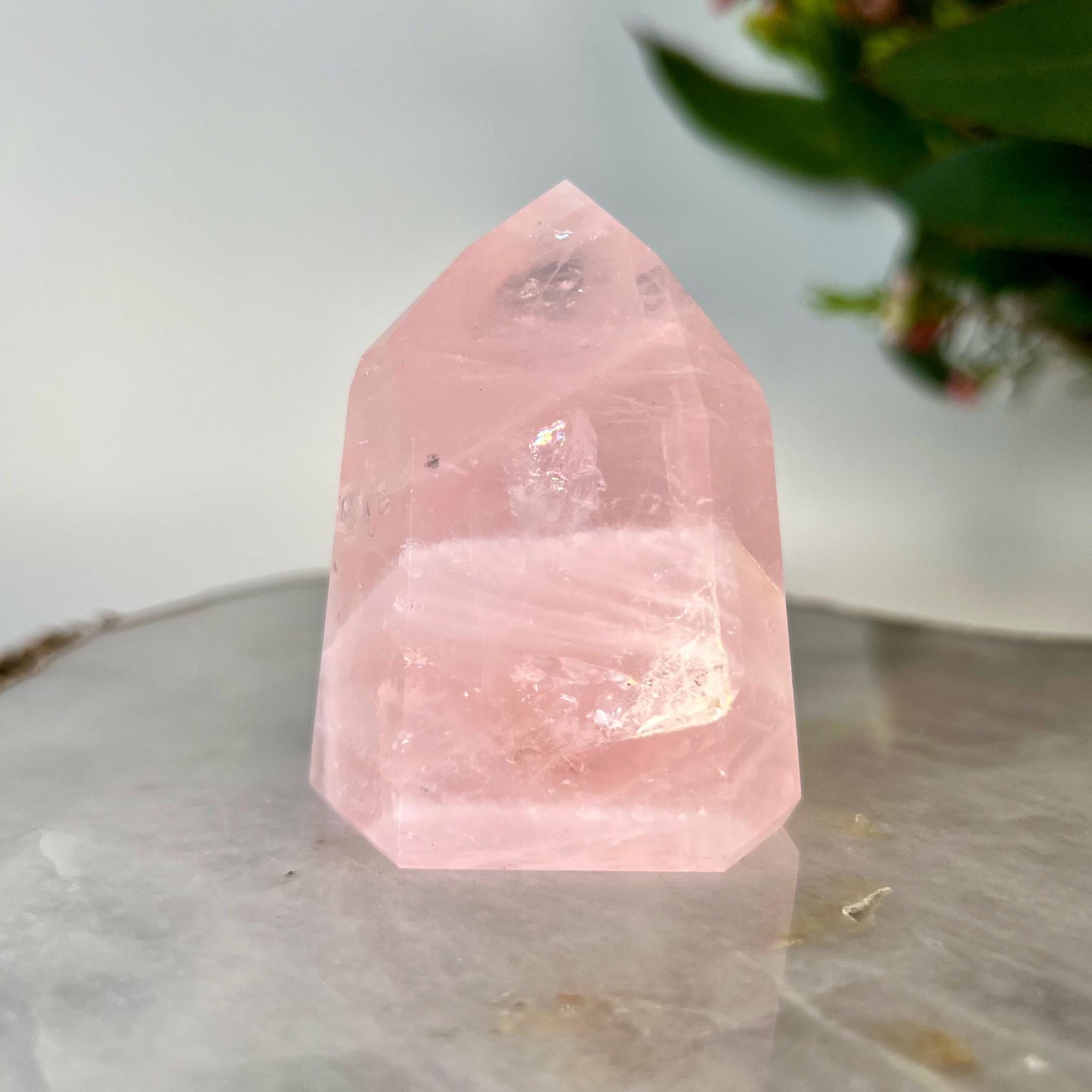 Grade AA Natural Rose Quartz Tower – Emotional Healing & Self-Love Crystal, from Bahia, Brazil RC10, 149g