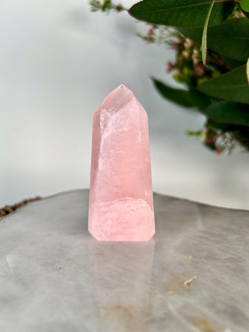 Grade AA Natural Rose Quartz Tower – Emotional Healing & Self-Love Crystal, from Bahia, Brazil RC11, 75g