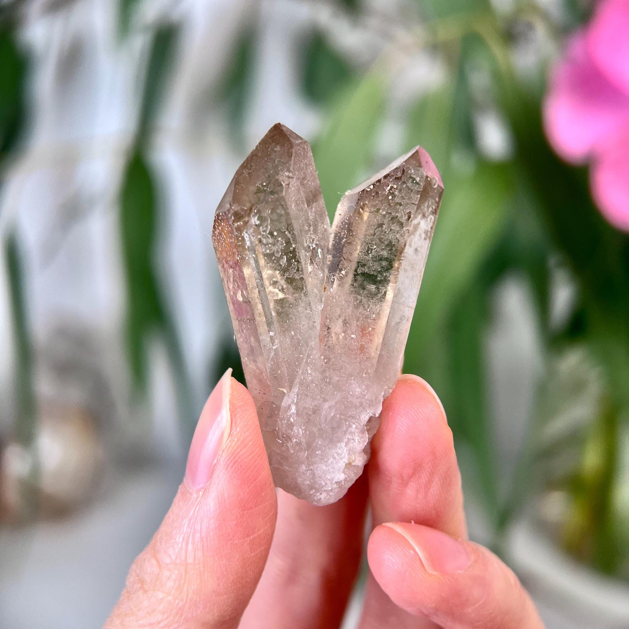 Grade AA+ Natural Etched Smoky Quartz Cluster from Bahia, Brazil SCC23, 28g