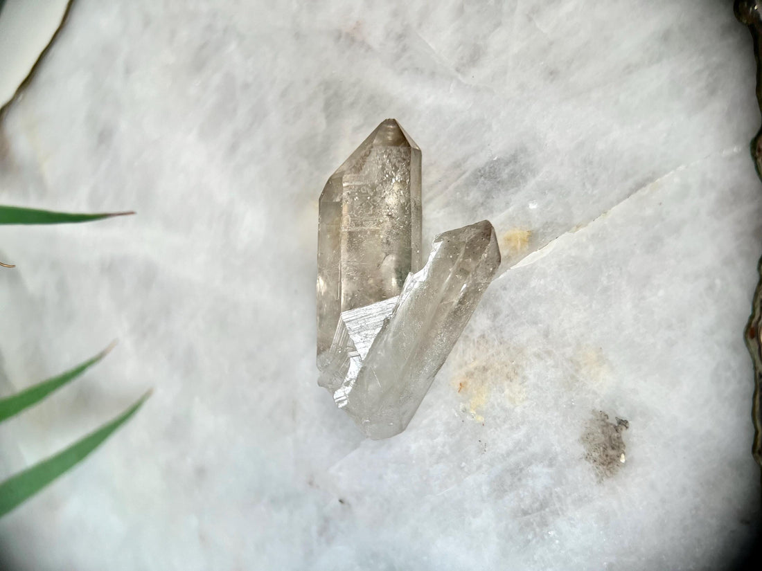 Grade AA+ Natural Etched Smoky Quartz Cluster from Bahia, Brazil SCC25, 25g