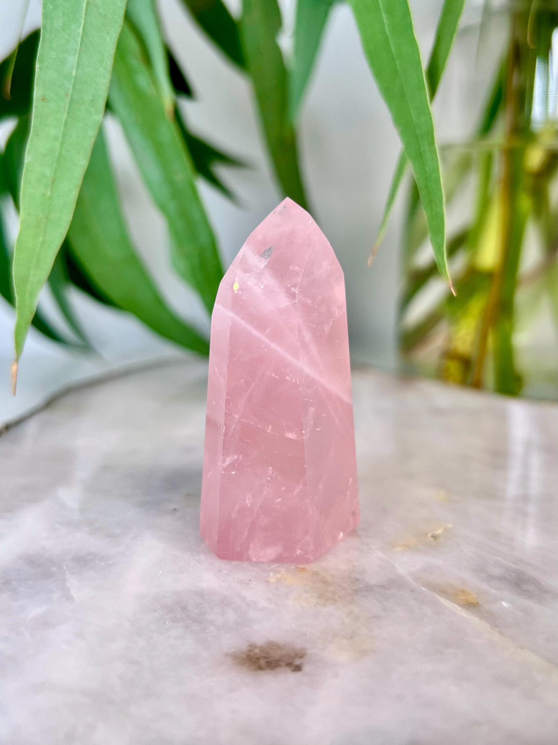 Grade AAA Natural Rose Quartz Tower – Emotional Healing & Self-Love Crystal, from Bahia, Brazil RC01, 59g