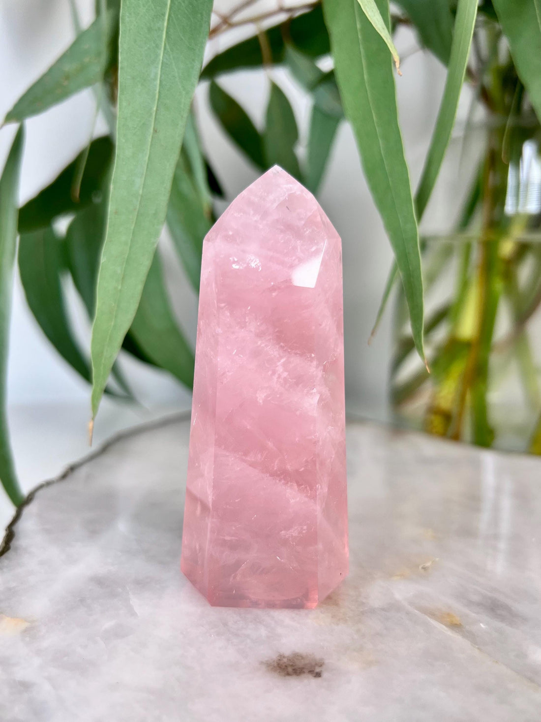 Grade AA Natural Rose Quartz Tower – Emotional Healing & Self-Love Crystal, from Bahia, Brazil RC03, 106g