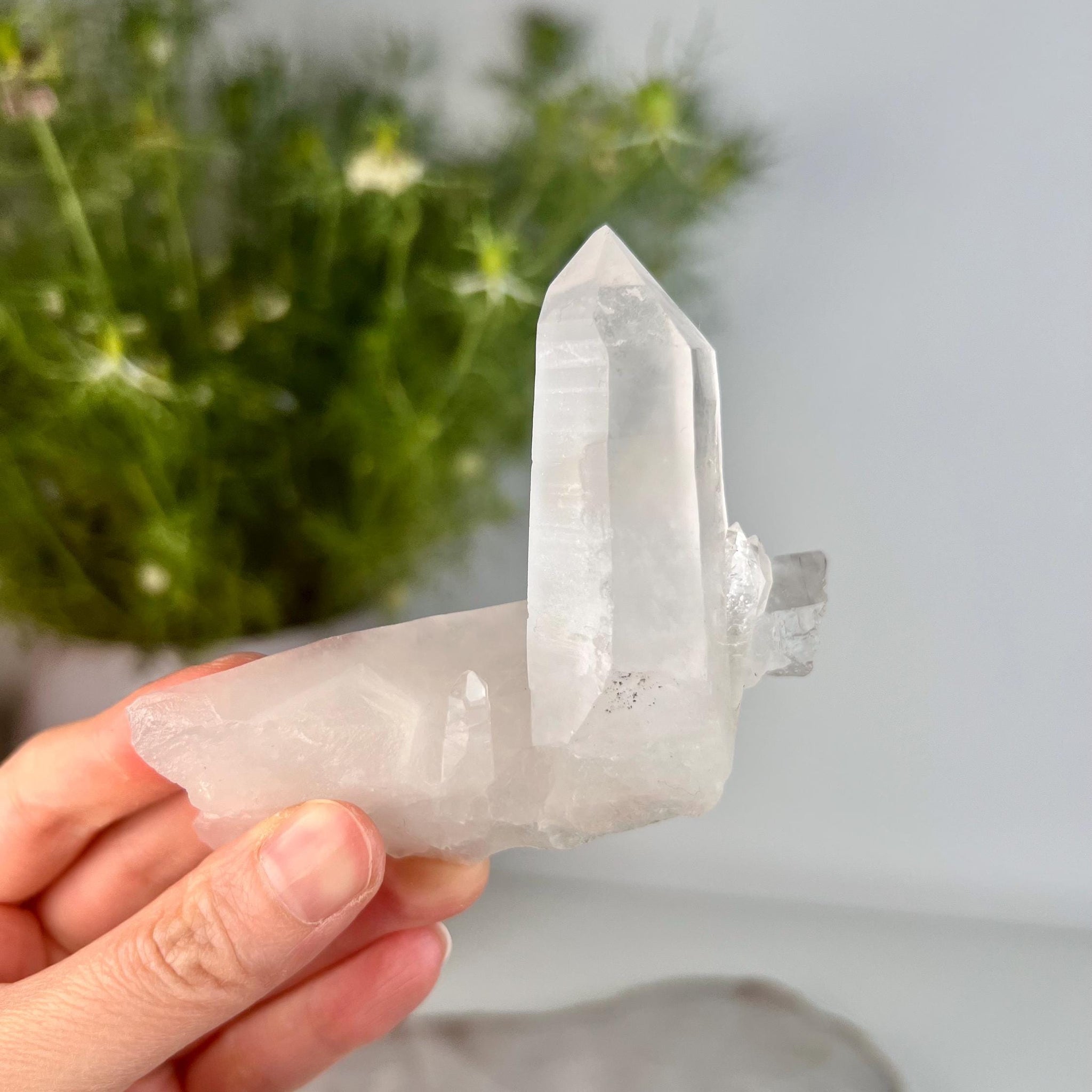 Grade A Natural Quartz Cluster with Inclusions from Diamantina, Brazil |Iron • Black Rutile | QL11, 104g