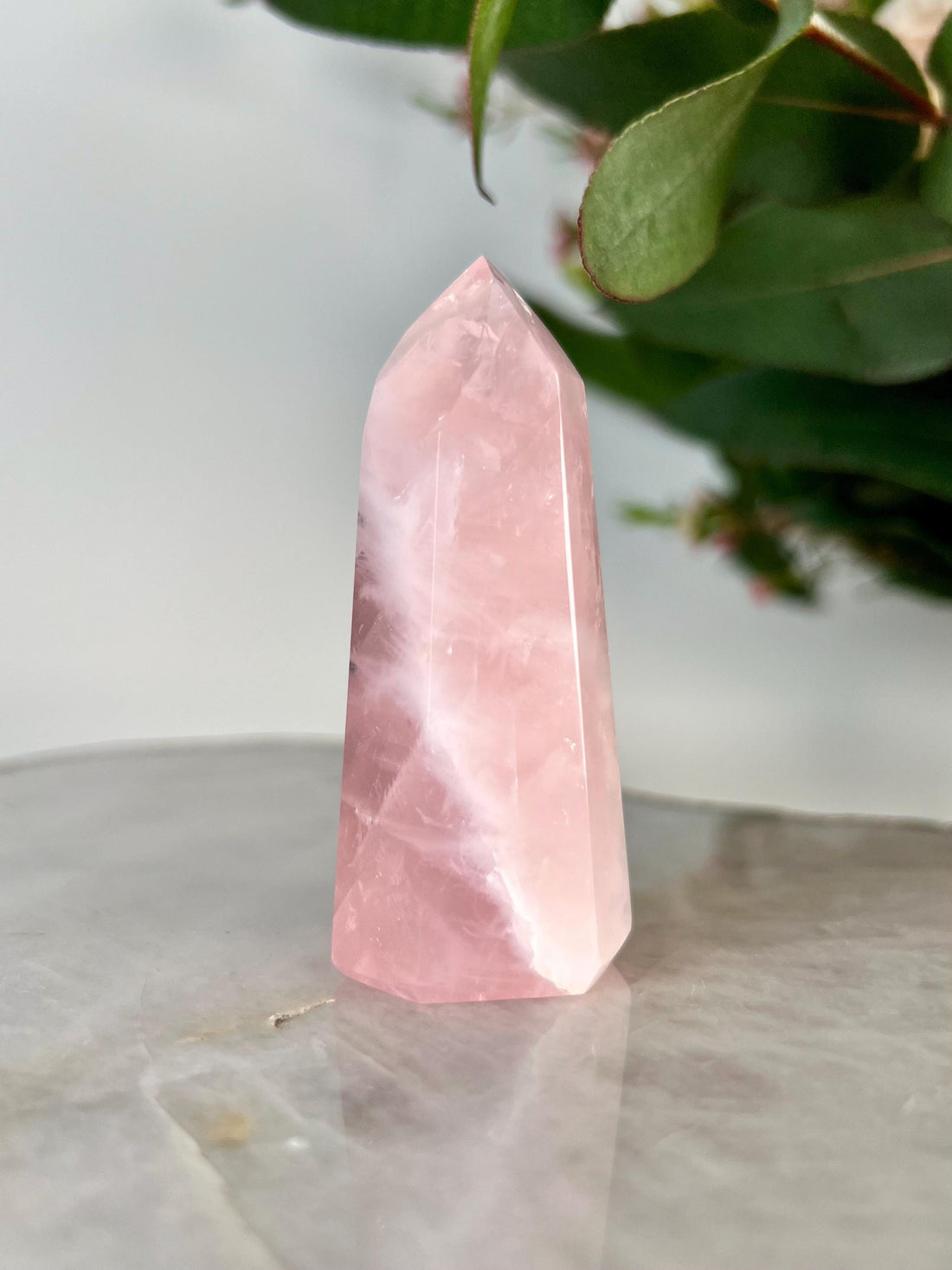 Grade AA Natural Rose Quartz Tower – Emotional Healing & Self-Love Crystal, from Bahia, Brazil RC05, 81g