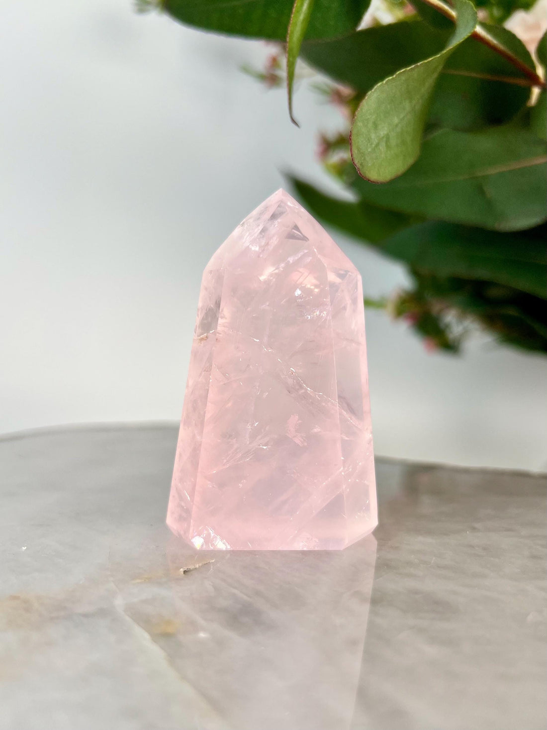 Grade AA Natural Rose Quartz Tower – Emotional Healing & Self-Love Crystal, from Bahia, Brazil RC06, 94g