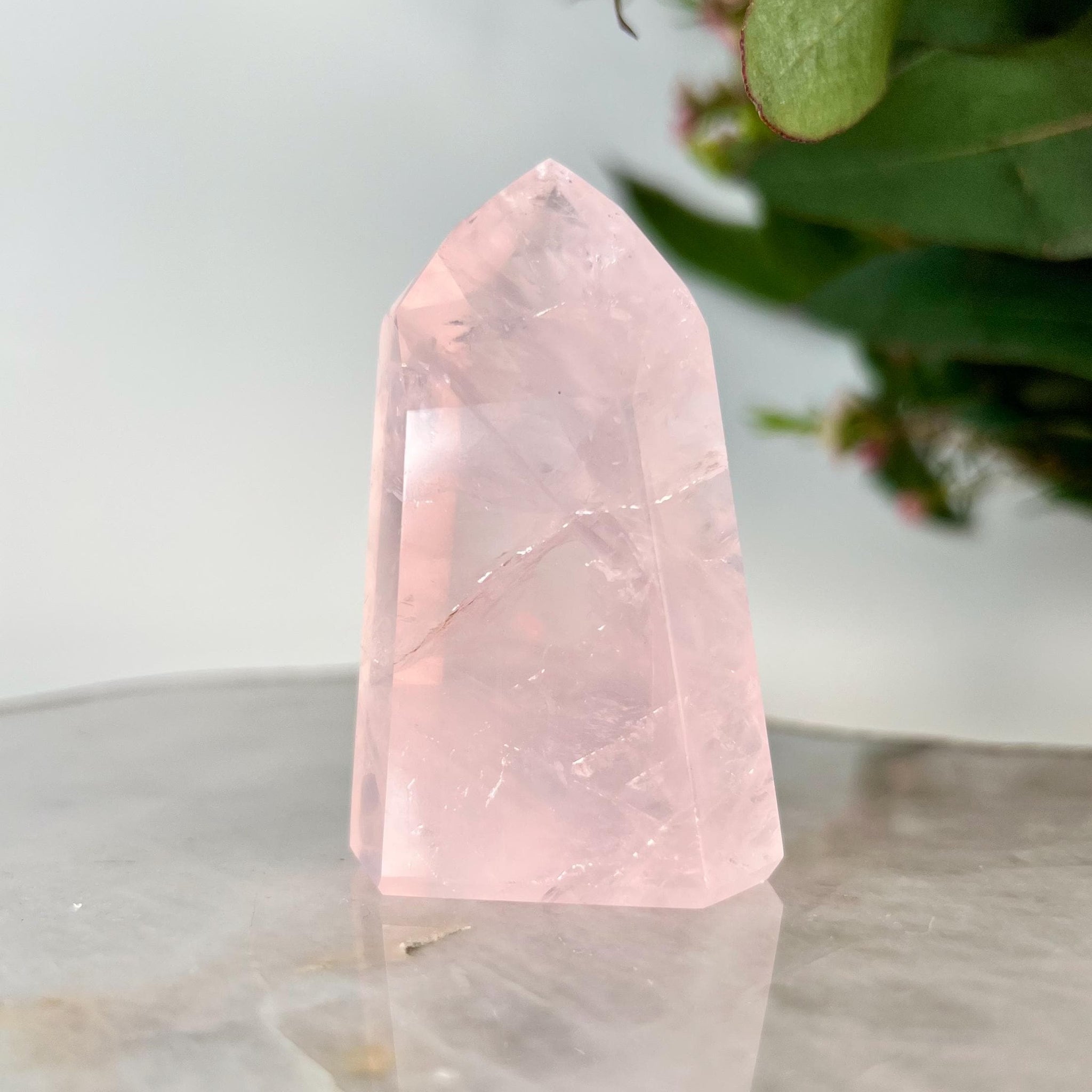 Grade AA Natural Rose Quartz Tower – Emotional Healing & Self-Love Crystal, from Bahia, Brazil RC06, 94g