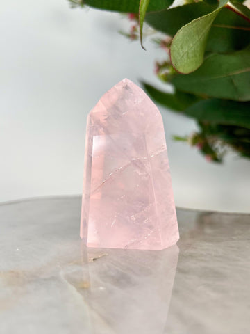 Grade AA Natural Rose Quartz Tower – Emotional Healing & Self-Love Crystal, from Bahia, Brazil RC06, 94g