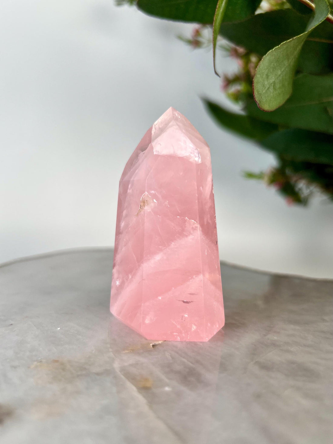 Grade AA Natural Rose Quartz Tower – Emotional Healing & Self-Love Crystal, from Bahia, Brazil RC07, 115g
