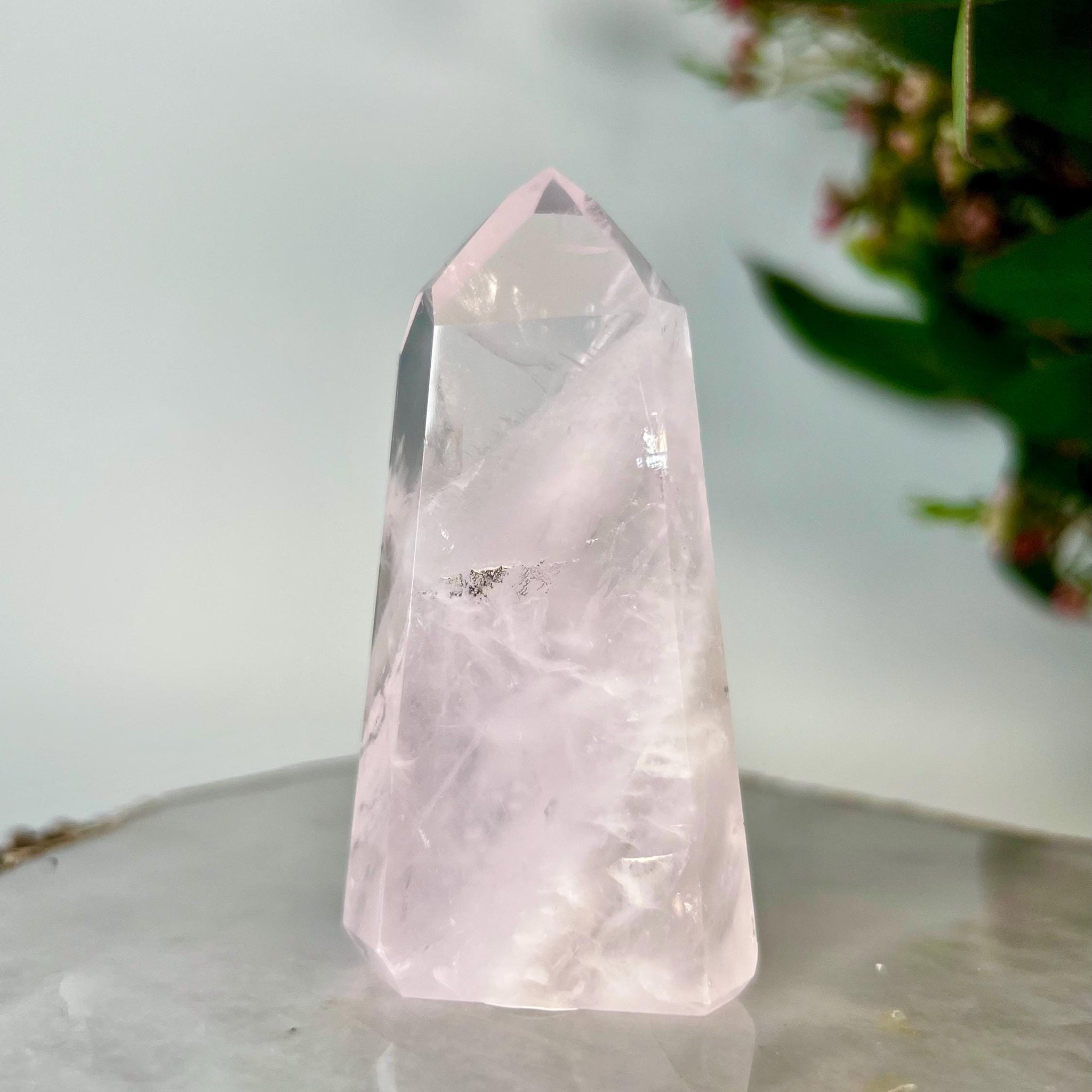 Grade AA Natural Rose Quartz Tower – Emotional Healing & Self-Love Crystal, from Bahia, Brazil RC08, 94g
