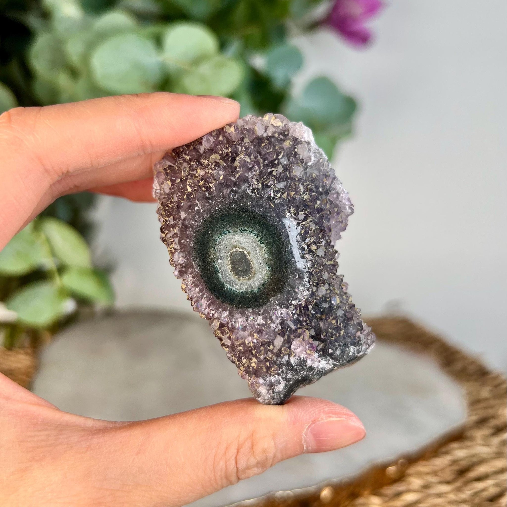 Grade A Natural Amethyst Flower Stalactite from Uruguay – Unique Formation, High-Energy Healing Crystal - US118, 67g