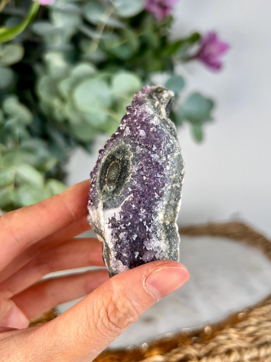 Grade AA Natural Amethyst Jasper Stalactite from Uruguay – Unique Formation, High-Energy Healing Crystal - US122, 92g