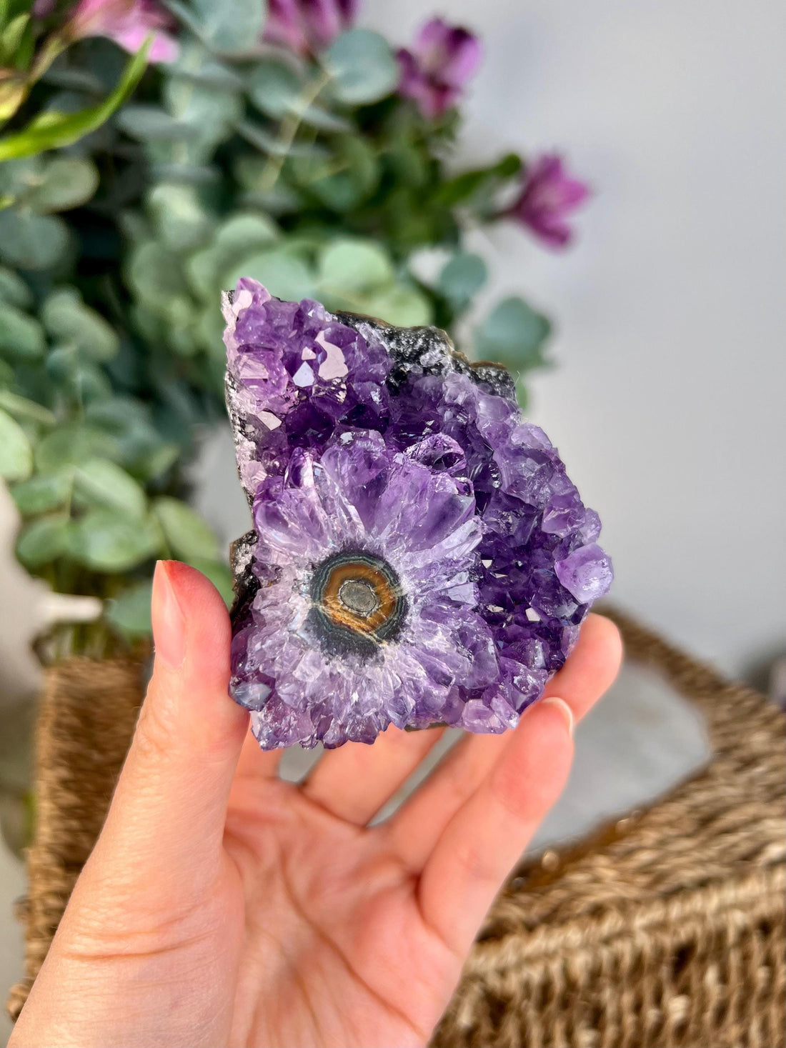Grade AA Natural Amethyst Jasper Stalactite from Uruguay – Unique Formation, High-Energy Healing Crystal - US124, 137g