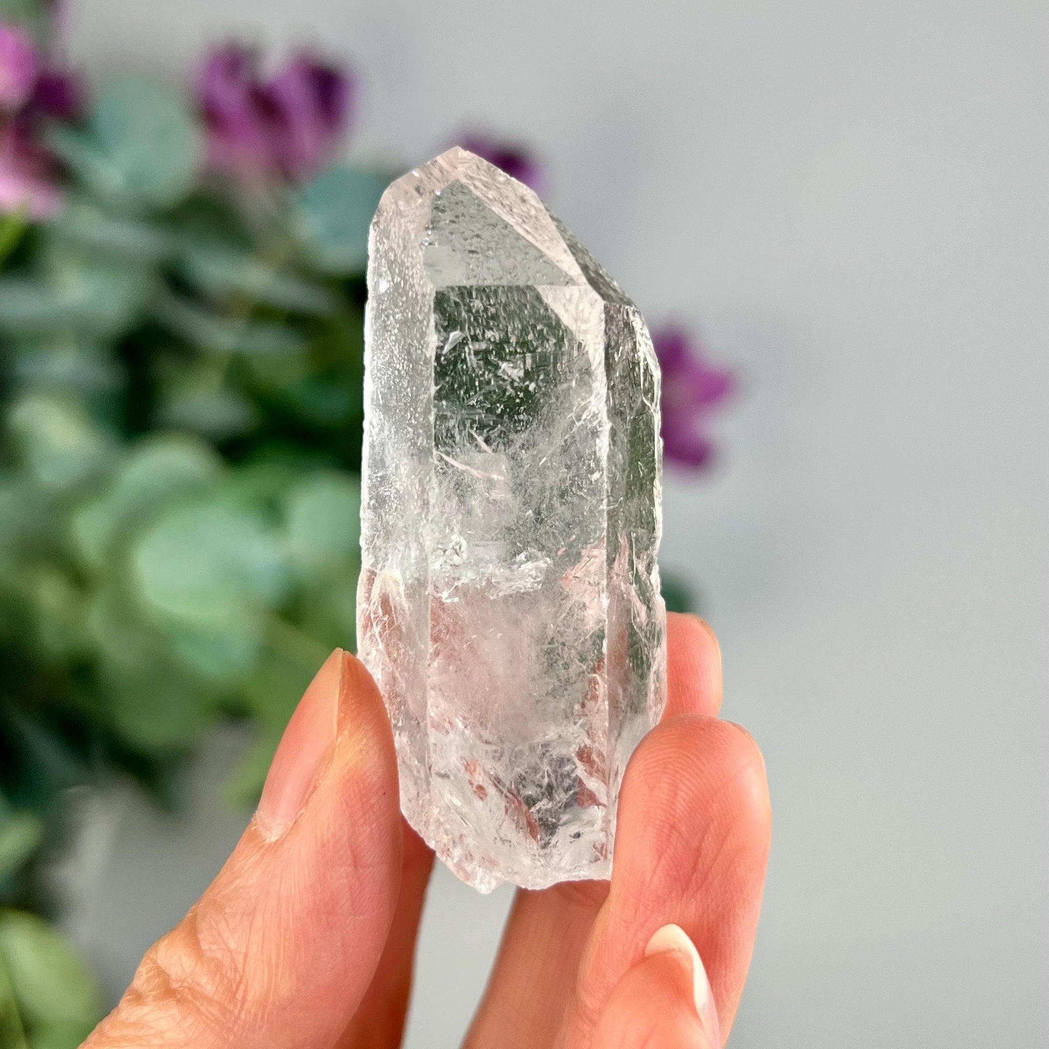 Grade AA Natural Etched Clear Quartz Point - Self-Healed Masterpiece of Clarity and Resilience QPC22, 39g