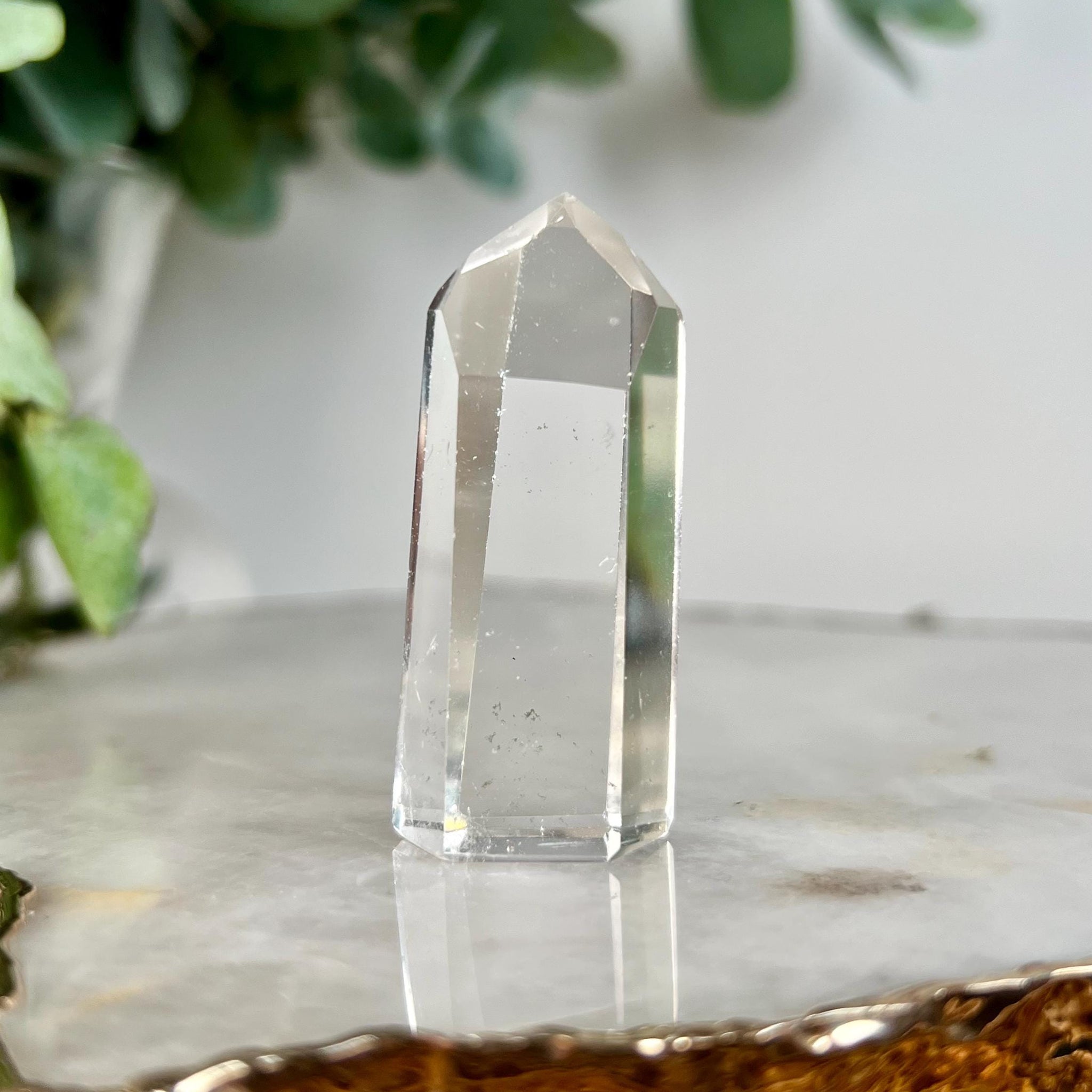 Grade AA+ Clear Quartz Tower with Chlorite from Brazil,Ethically Sourced for Flood Relief | Minor Polish Imperfections 14-33g
