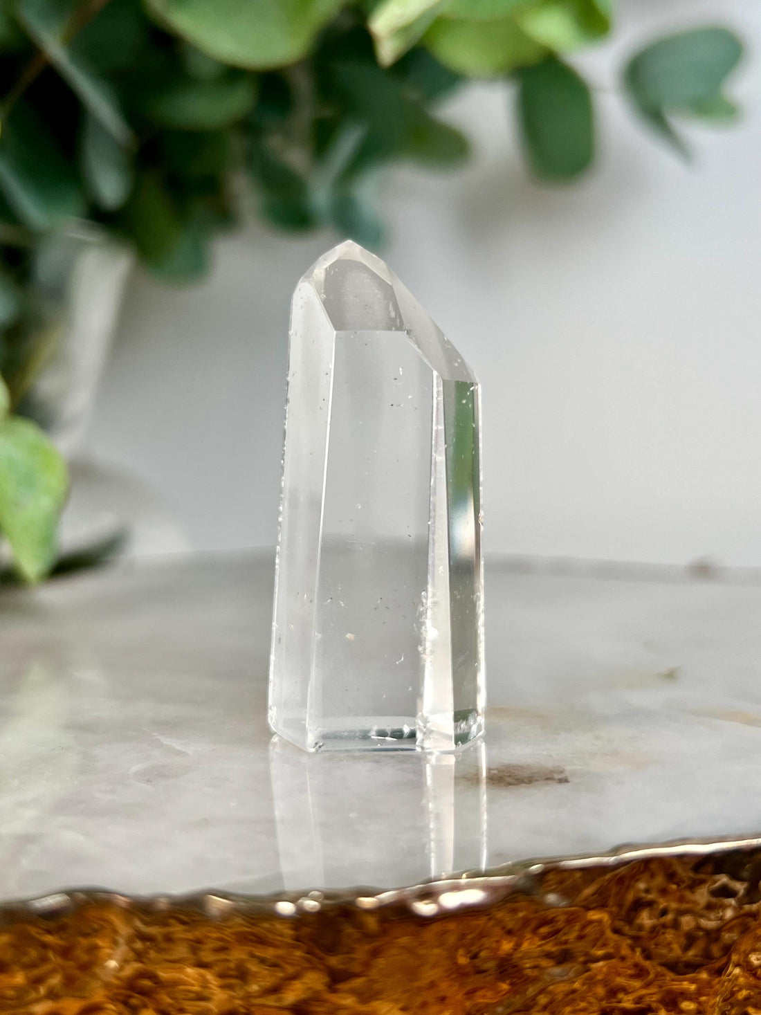 Grade AA+ Clear Quartz Tower with Chlorite from Brazil,Ethically Sourced for Flood Relief | Minor Polish Imperfections 15-32g