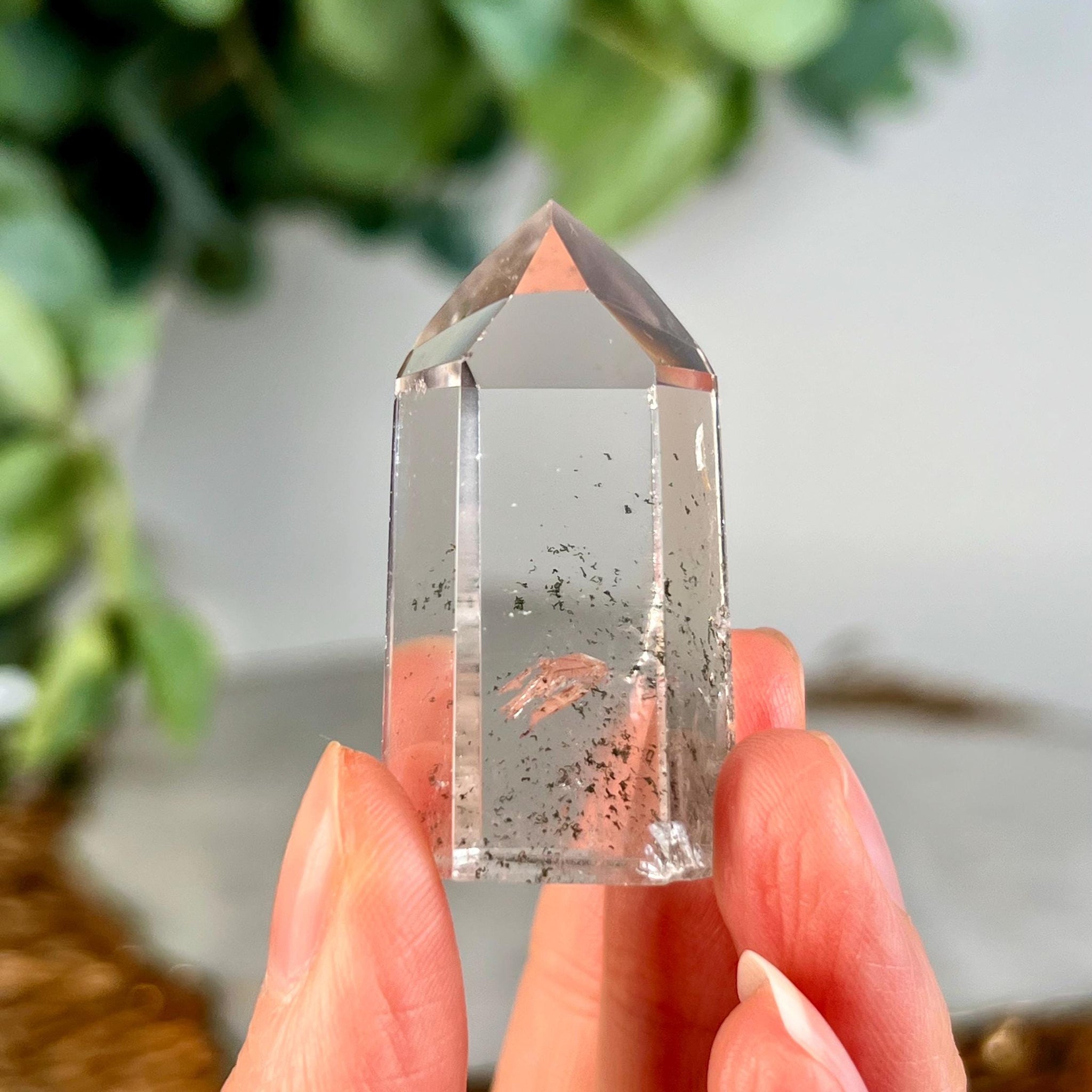 Grade AA+ Clear Quartz Tower with Chlorite from Brazil,Ethically Sourced for Flood Relief | Minor Polish Imperfections 16-24g