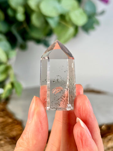 Grade AA+ Clear Quartz Tower with Chlorite from Brazil,Ethically Sourced for Flood Relief | Minor Polish Imperfections 16-24g