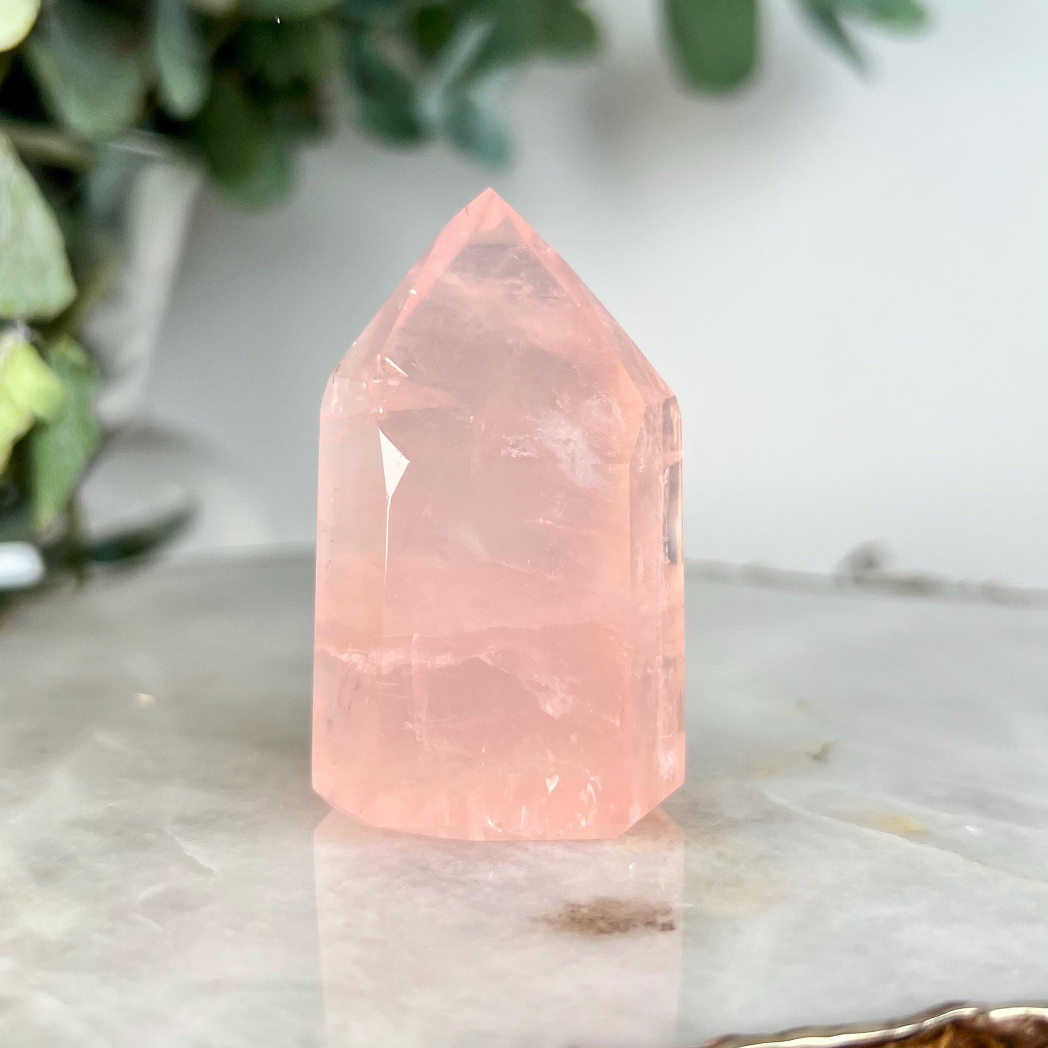Grade AAA Natural Rose Quartz Tower – Emotional Healing & Self-Love Crystal, from Bahia, Brazil RC16, 68g