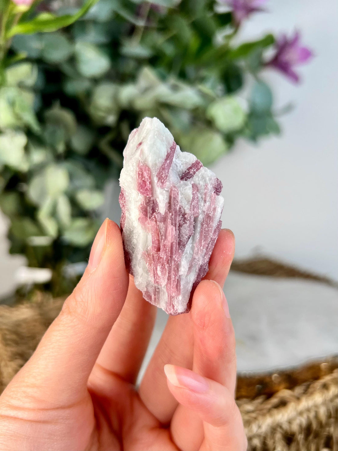 Grade AA Natural Pink Tourmaline on Aquamarine, A Harmonious Blend of Love and Serenity PTC51, 33g