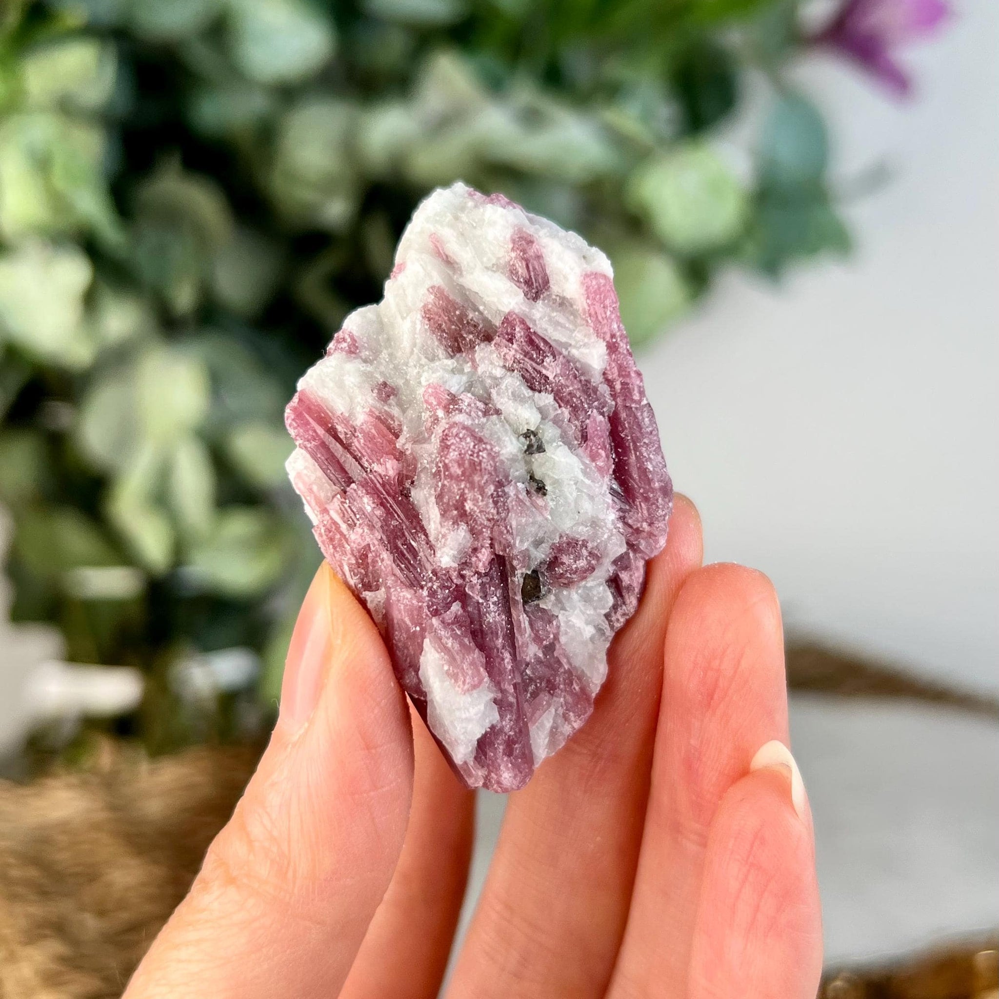 Grade AA Natural Pink Tourmaline on Aquamarine, A Harmonious Blend of Love and Serenity PTC51, 33g