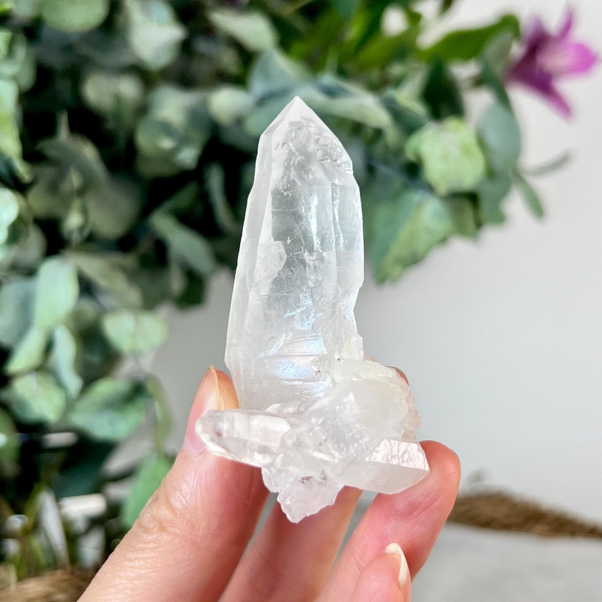 Grade A+ Natural Clear Quartz Cluster with Penetration from Diamantina, Manifestation Quartz 55g, CC18