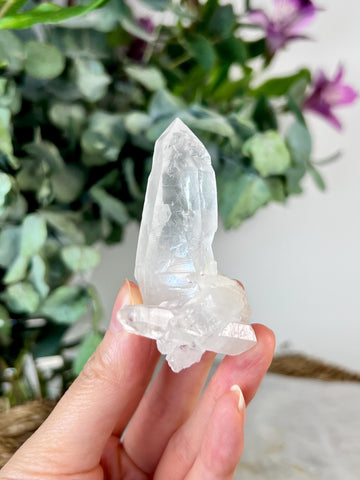 Grade A+ Natural Clear Quartz Cluster with Penetration from Diamantina, Manifestation Quartz 55g, CC18