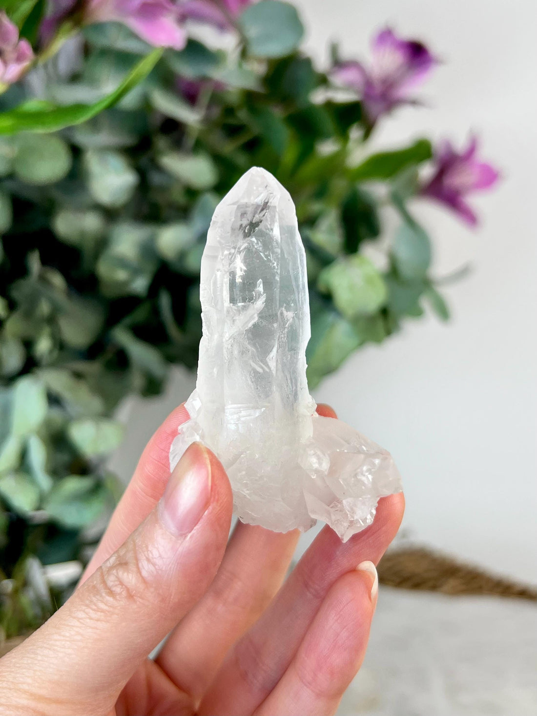 Grade A+ Natural Clear Quartz Cluster with Penetration from Diamantina, Manifestation Quartz 55g, CC18