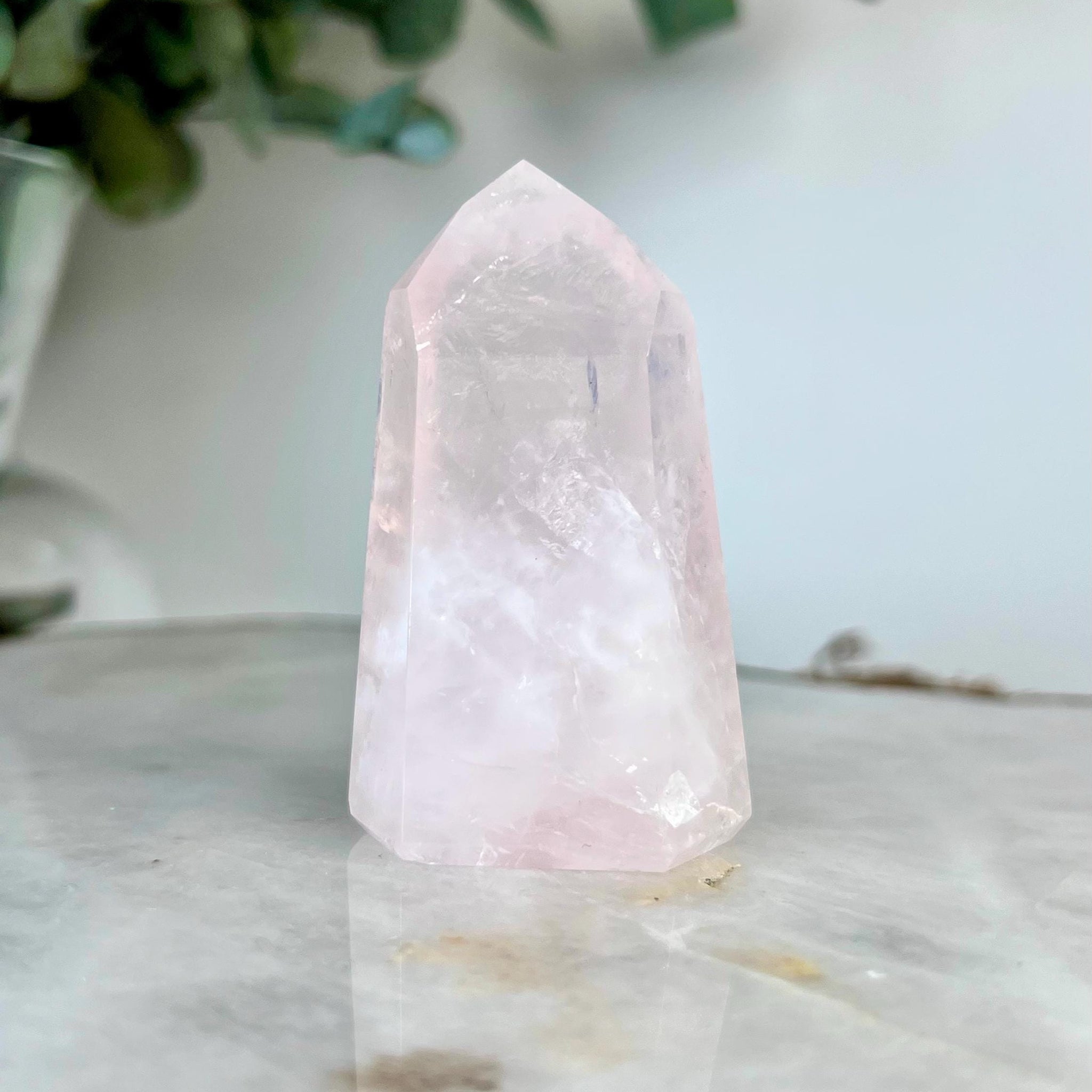 Grade AA Natural Rose Quartz Tower – Emotional Healing & Self-Love Crystal, from Bahia, Brazil RC18, 79g