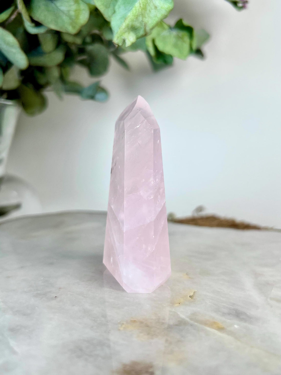 Grade AA Natural Rose Quartz Tower – Emotional Healing & Self-Love Crystal, from Bahia, Brazil RC19, 73g DISCOUNTED for minor imperfections