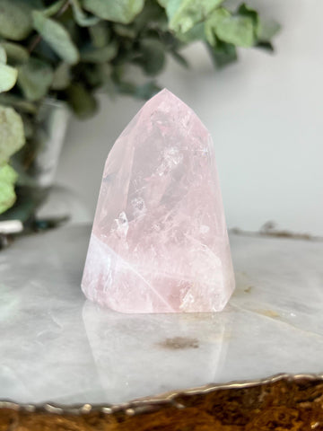 Grade AA+ Natural Rose Quartz Tower – Emotional Healing & Self-Love Crystal, from Bahia, Brazil RC24, 112g