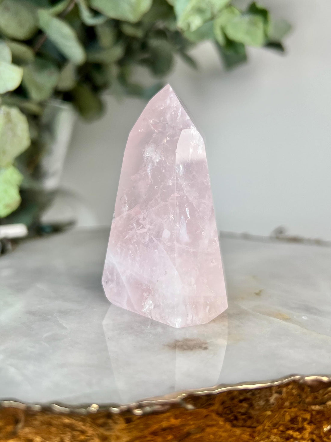 Grade AA+ Natural Rose Quartz Tower – Emotional Healing & Self-Love Crystal, from Bahia, Brazil RC24, 112g