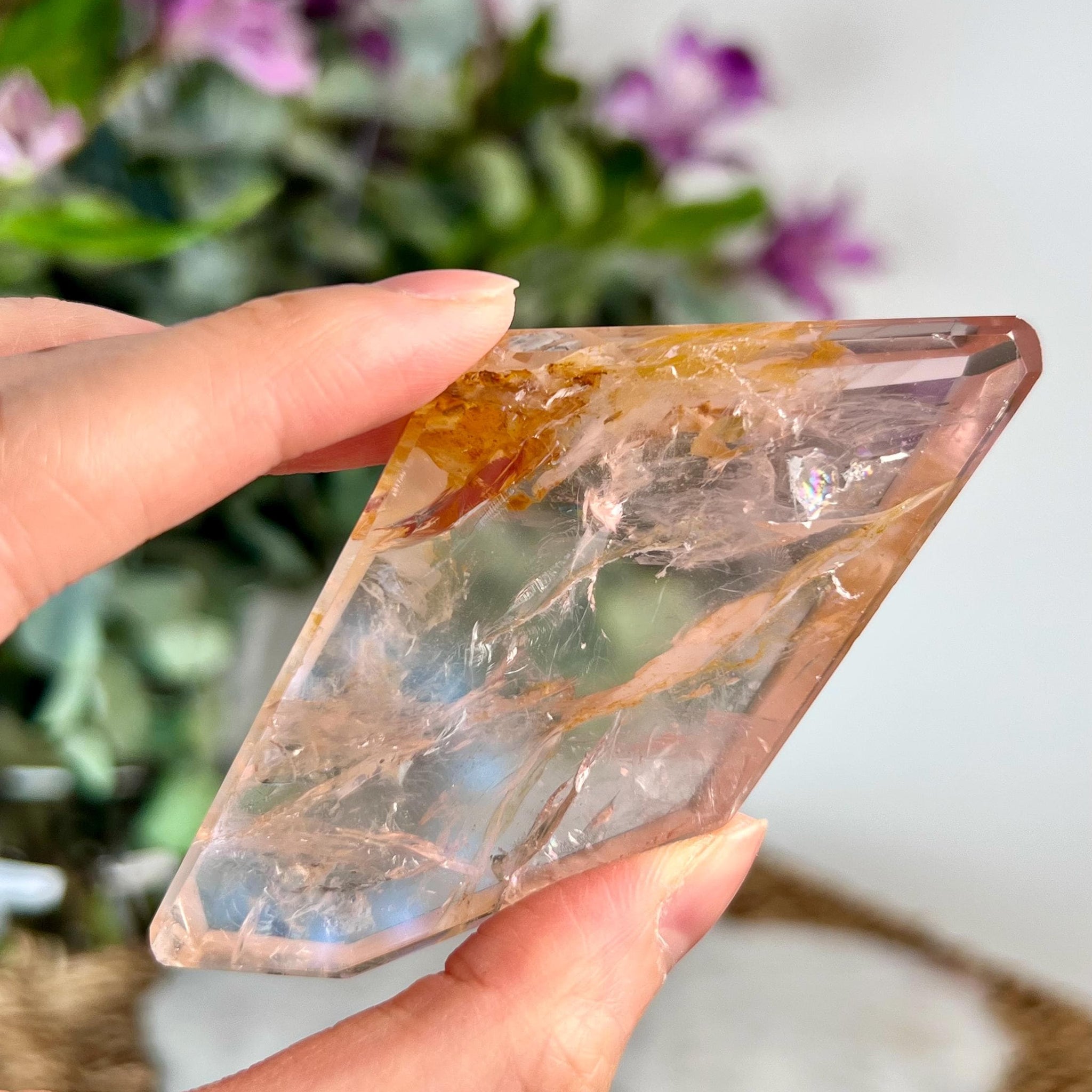 Grade AAA+ Golden Healer Rose Quartz Freeform - A Celestial Beacon of Love and Healing, GRC90, 65g