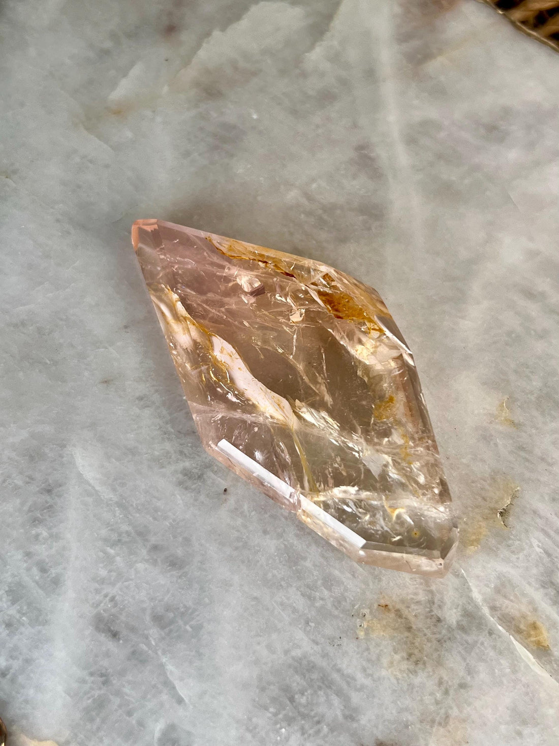 Grade AAA+ Golden Healer Rose Quartz Freeform - A Celestial Beacon of Love and Healing, GRC90, 65g