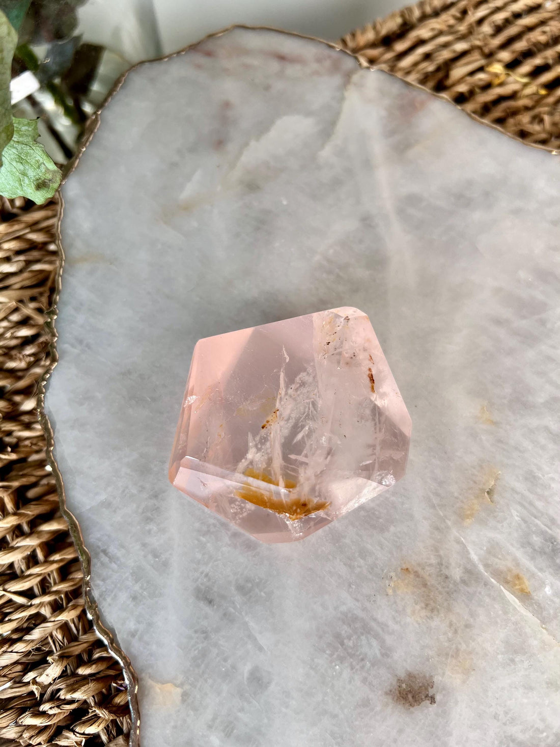 Grade AAA Golden Healer Rose Quartz Freeform - A Celestial Beacon of Love and Healing, GRC93, 100g