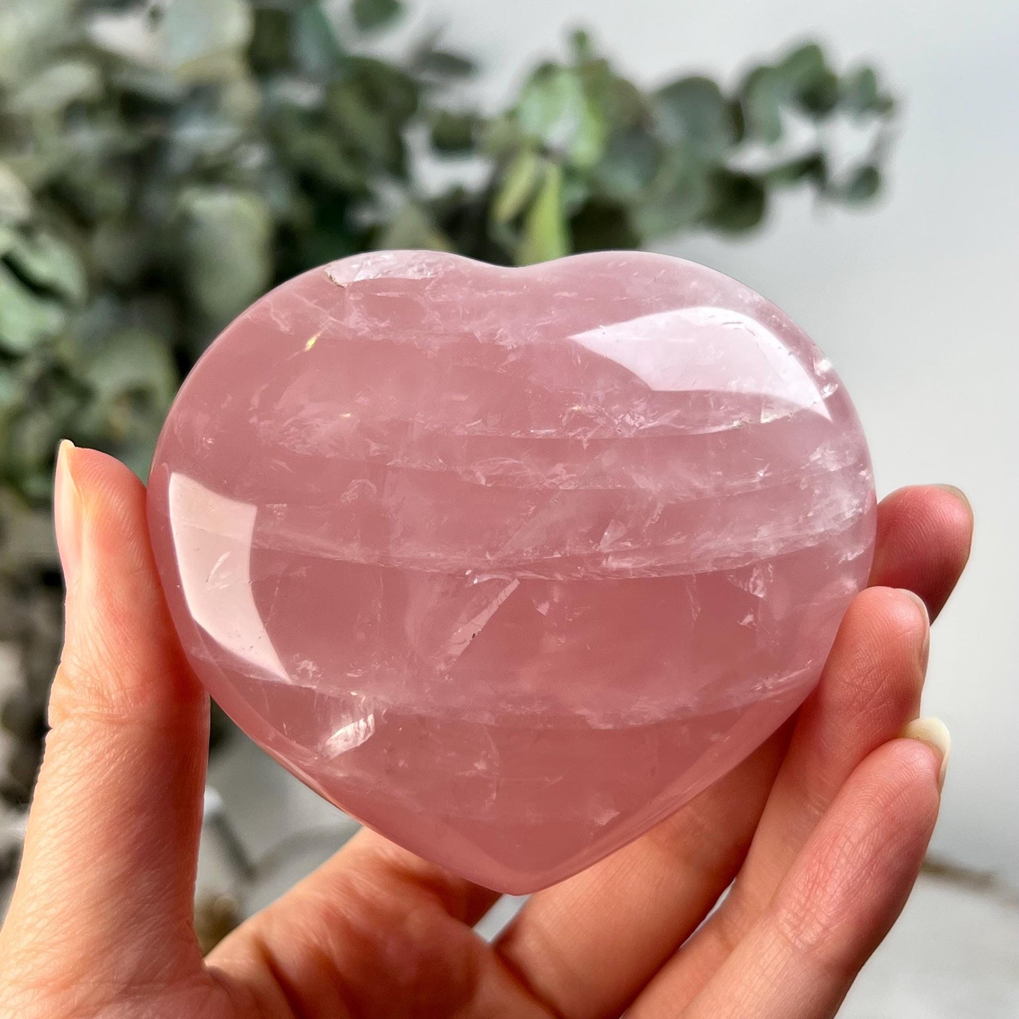 Grade AA Rose Quartz Heart with Rainbow & Starlight | High-Vibe Crystal from Madagascar | Love • Healing • Radiance, RH02, 285g