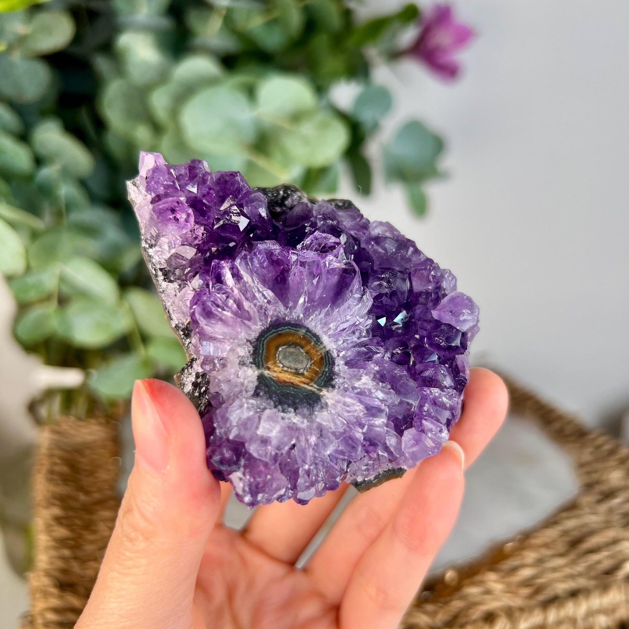 Grade AA Natural Amethyst Jasper Stalactite from Uruguay – Unique Formation, High-Energy Healing Crystal - US124, 137g