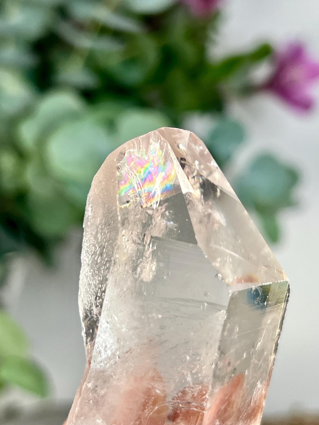 Grade AA+ Natural Etched Clear Quartz Point - A Beacon of Pure Energy and Insight QPC11, 120g