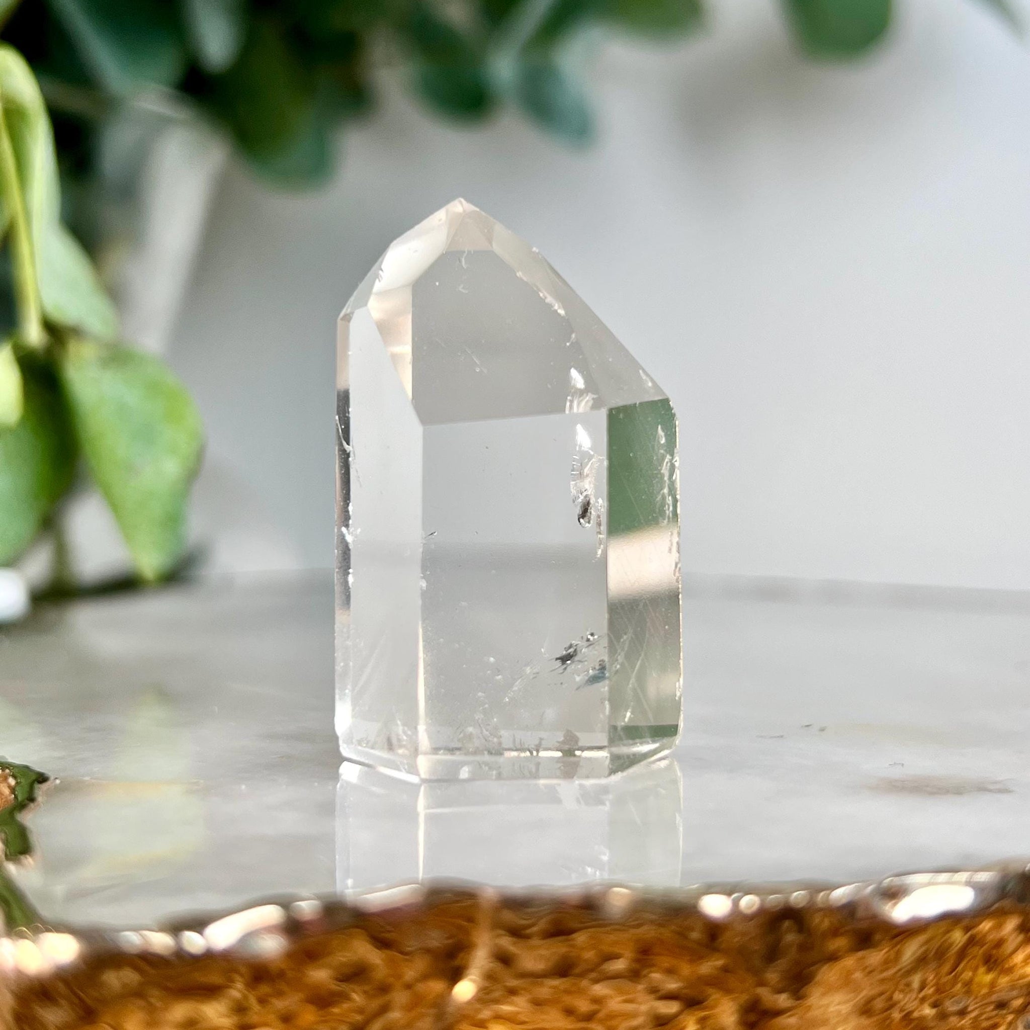 Grade AA+ Clear Quartz Tower with Phatom from Brazil,Ethically Sourced for Flood Relief | Minor Polish Imperfections 11-33g