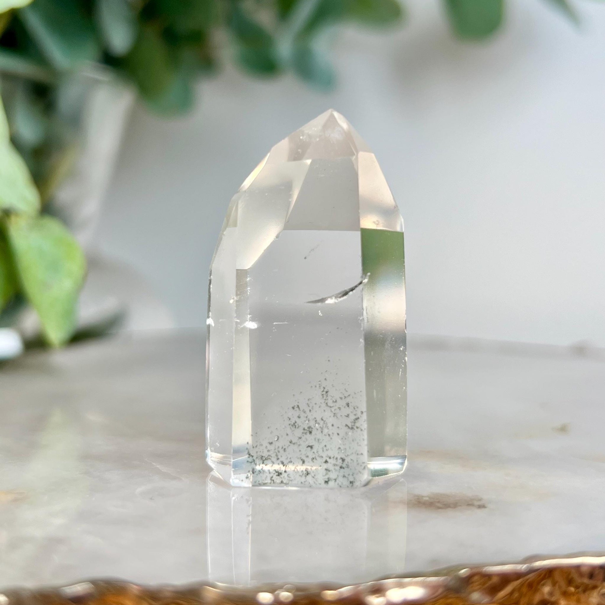 Grade AA+ Clear Quartz Tower with Chlorite from Brazil,Ethically Sourced for Flood Relief | Minor Polish Imperfections 13-37g