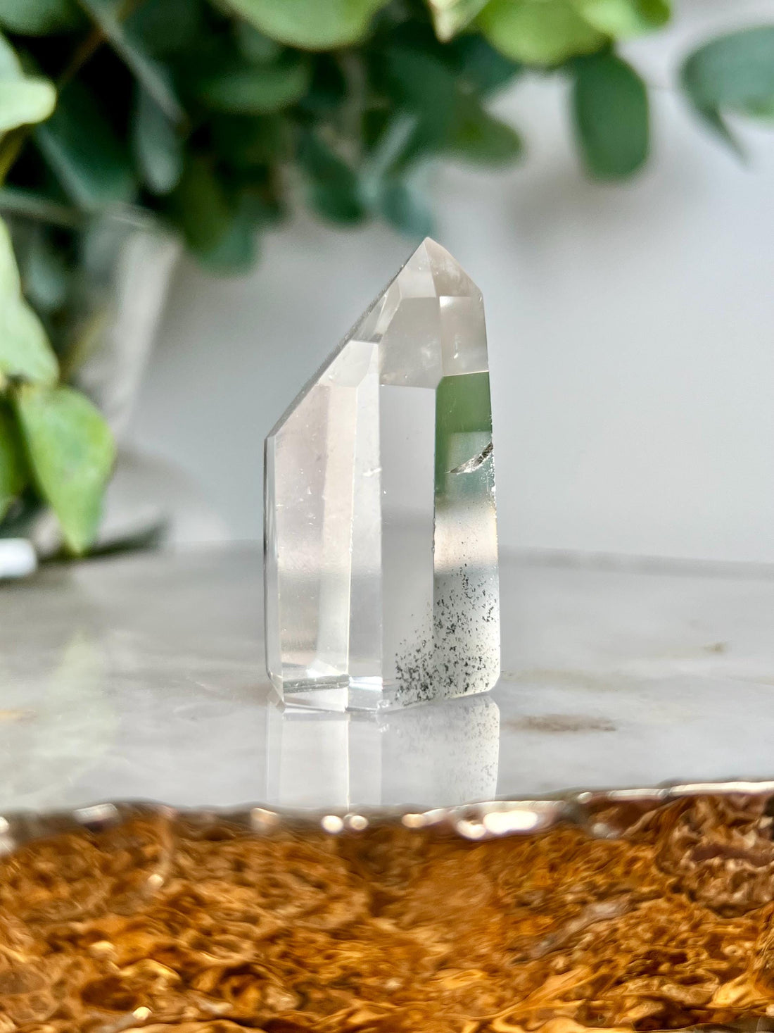 Grade AA+ Clear Quartz Tower with Chlorite from Brazil,Ethically Sourced for Flood Relief | Minor Polish Imperfections 13-37g