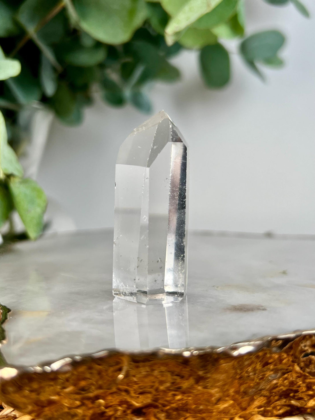 Grade AA+ Clear Quartz Tower with Chlorite from Brazil,Ethically Sourced for Flood Relief | Minor Polish Imperfections 14-33g