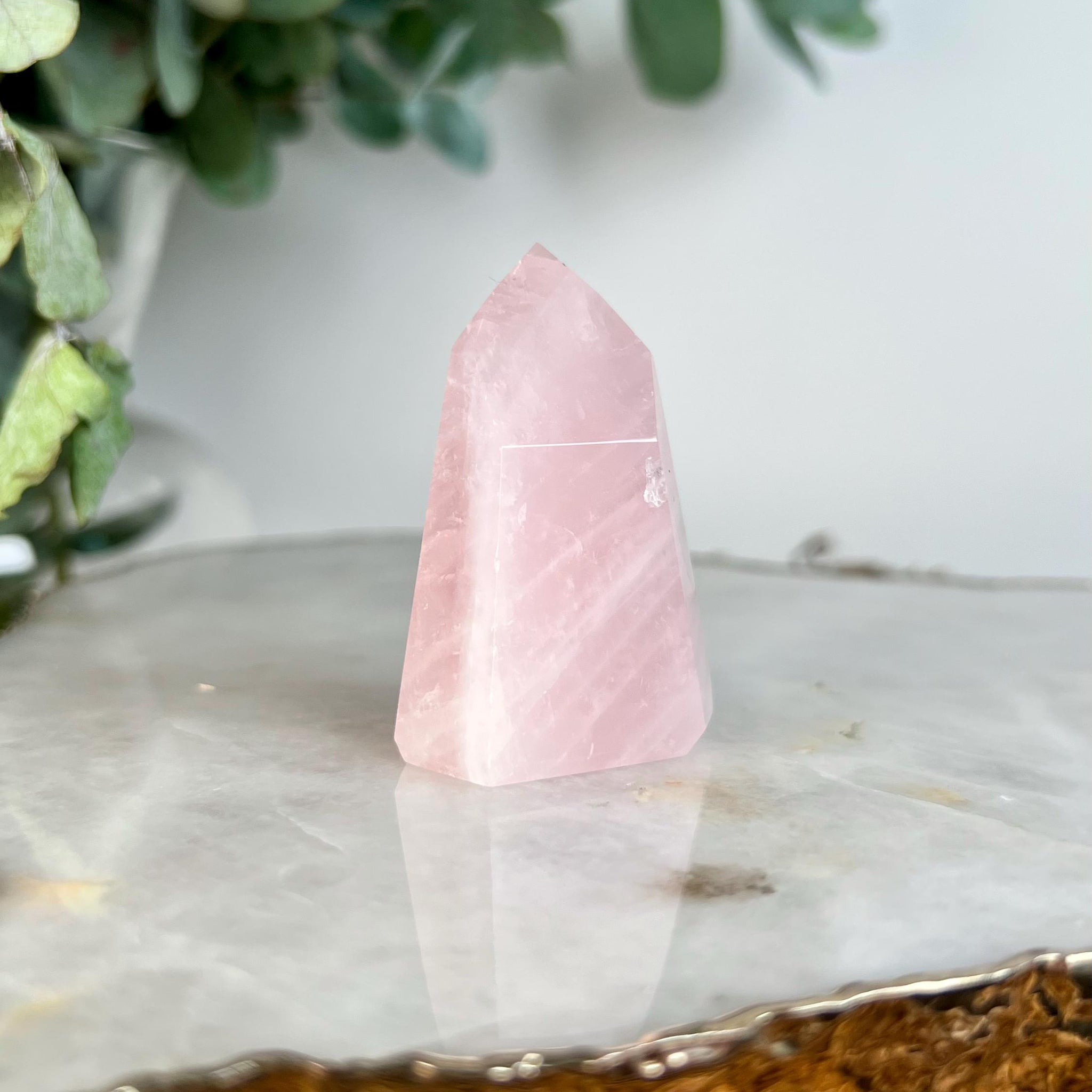 Grade A+ Natural Rose Quartz Tower – Emotional Healing & Self-Love Crystal, from Bahia, Brazil RC14, 66g