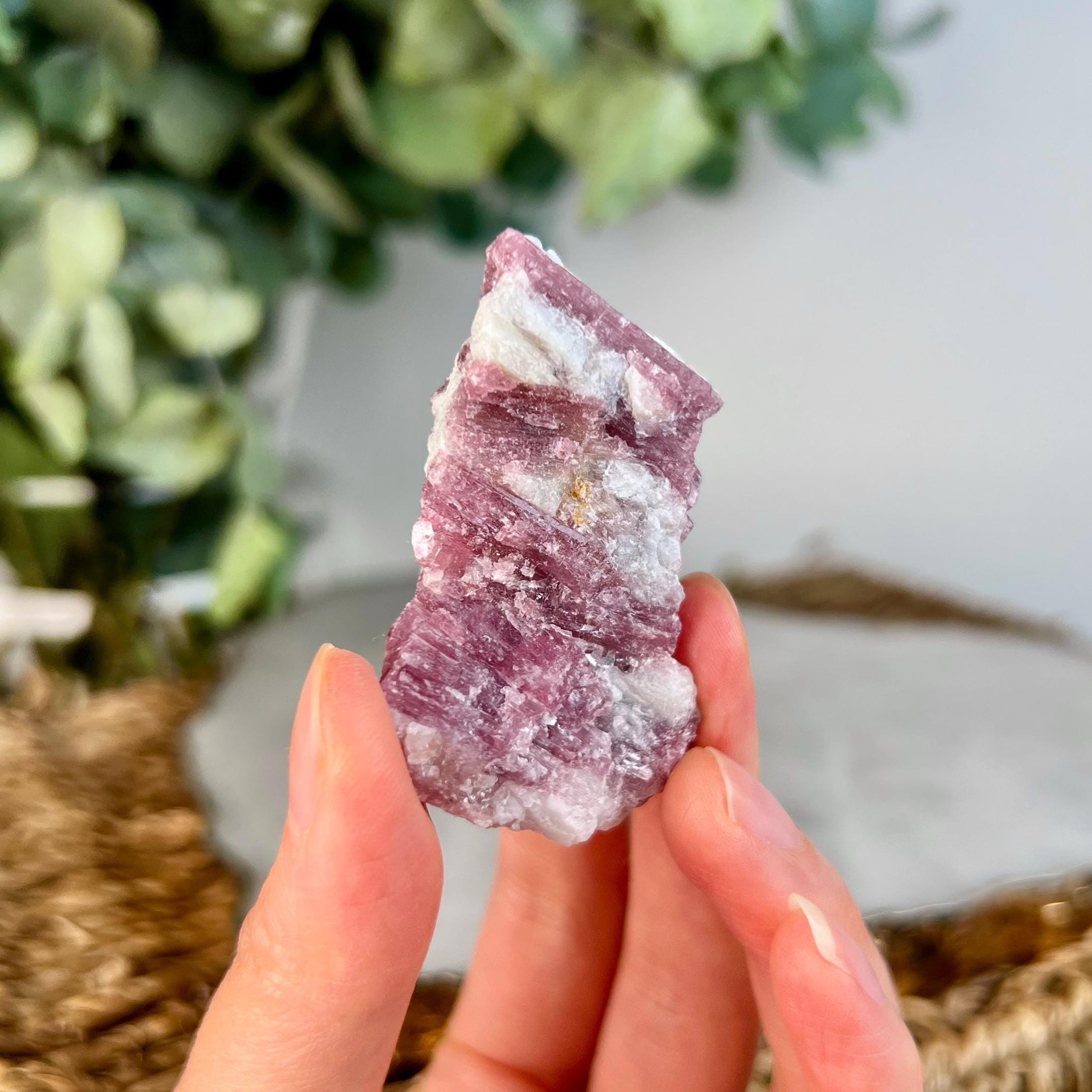 Grade AA Natural Pink Tourmaline on Aquamarine, A Harmonious Blend of Love and Serenity PTC49, 32g