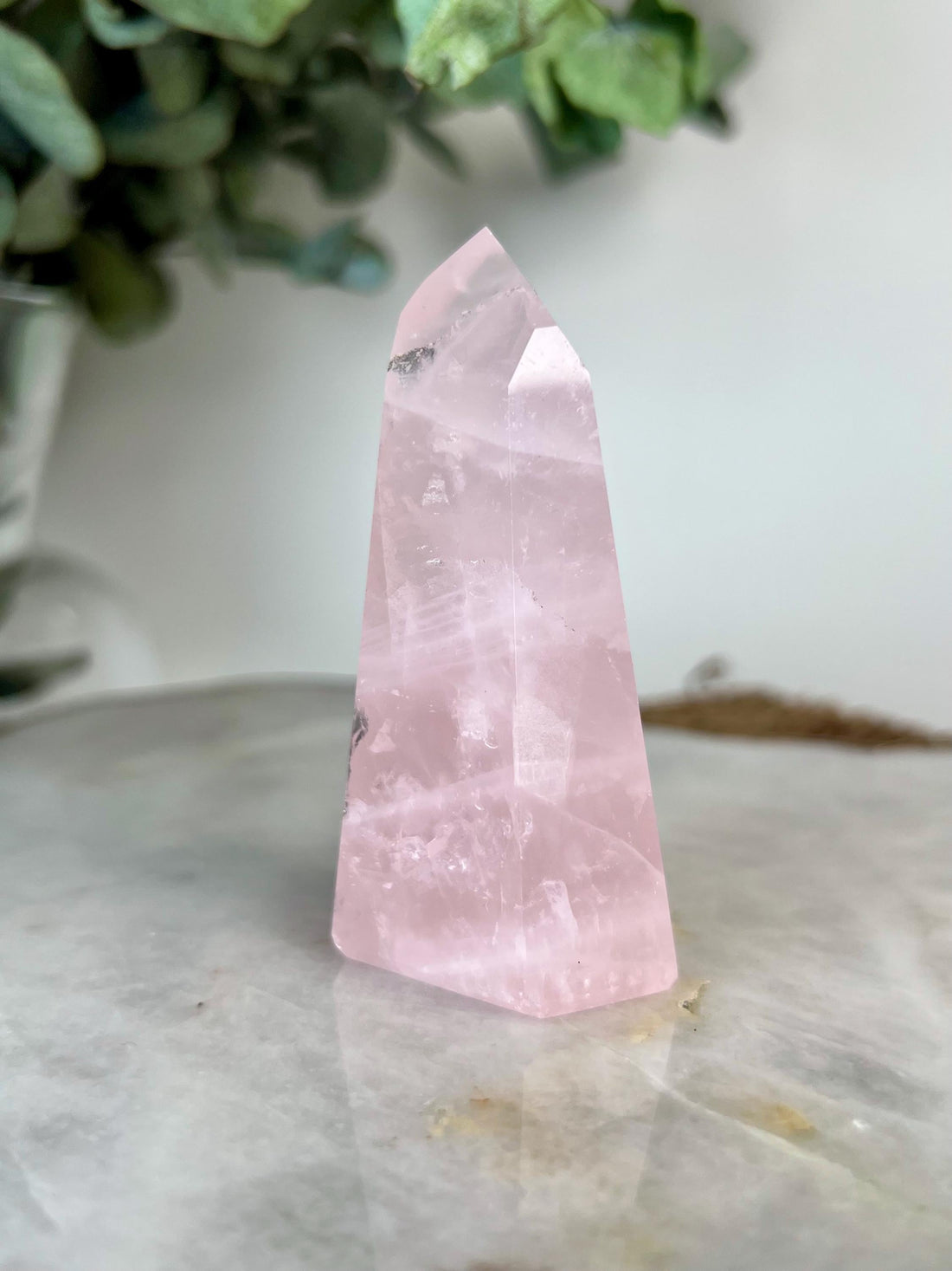 Grade AA+ Natural Rose Quartz Tower – Emotional Healing & Self-Love Crystal, from Bahia, Brazil RC20, 101g