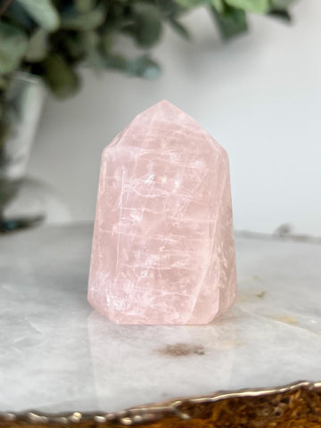 Grade AA Natural Rose Quartz Tower – Emotional Healing & Self-Love Crystal, from Bahia, Brazil RC23, 88g